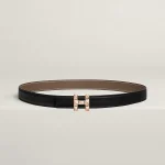 H Infini belt buckle & Reversible leather strap 24 mm